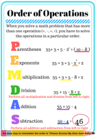 order of operations thumb