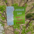 arbor day motiva sticker