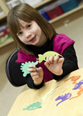 elementary cutout maker girl