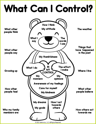 What Can I Control? Coloring Page Download VariQuest