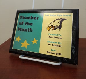 teacher award plaque motiva