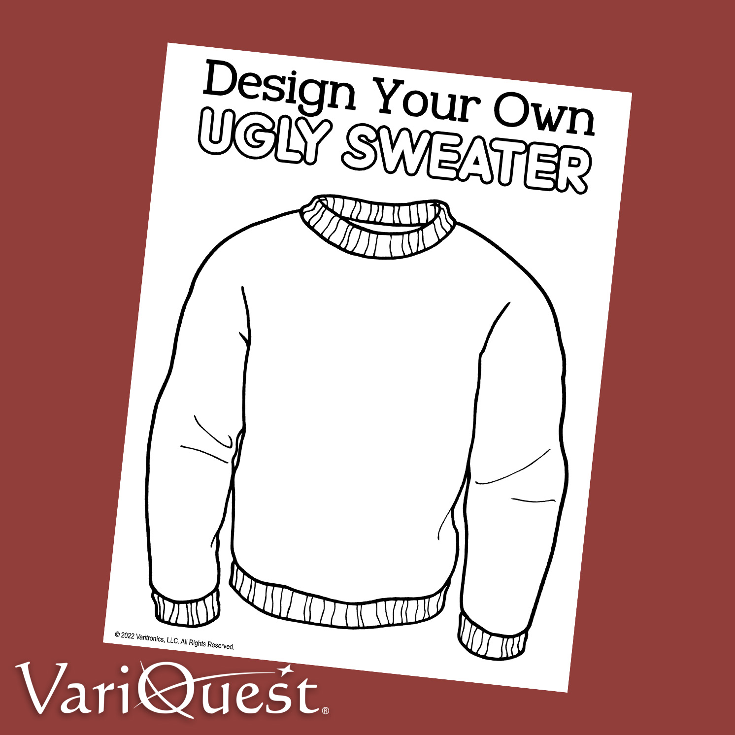 Design Your Own Ugly Sweater Activity Download | VariQuest